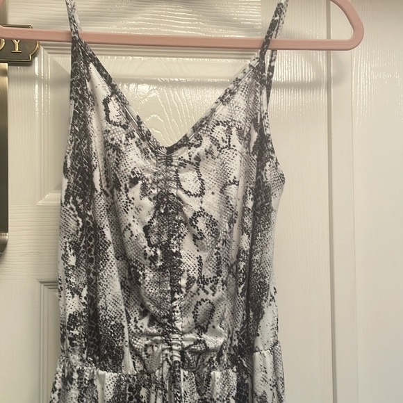 #54 Black & White Snakeskin Jumpsuit - Picture 2 of 3